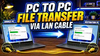 PC To PC File Transfer Using LAN Cable - Fast Method!