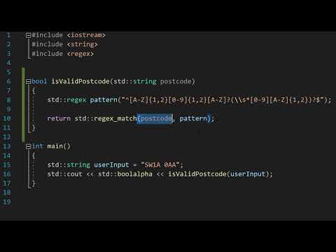 How to Validate a Postcode Using C++
