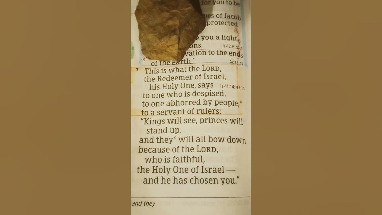 Isaiah 49:7.  "Chosen" HallELuJAH !!!