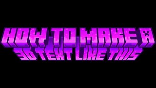 How To Create A 3D Minecraft Text In BlockBench