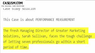 Sarah Sullivan at Greater Marketing Solutions (GMS)  Case Study Help - Caseism.com