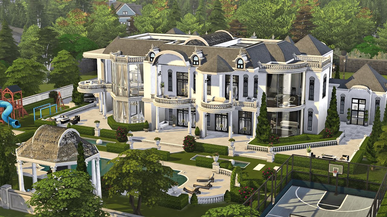 Великолепный особняк королевской семьи | Быстрая постройка и полный обзор в Sims 4 | Без пользова...