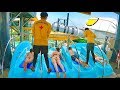 Waterslides at Cartoon Network Amazone Waterpark in Thailand