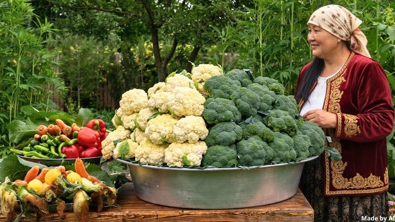 Epic Farm Fresh: Broccoli Harvest, Pickling, and a Home-Cooked Dinner 💥🥦🔥(Made by AI)