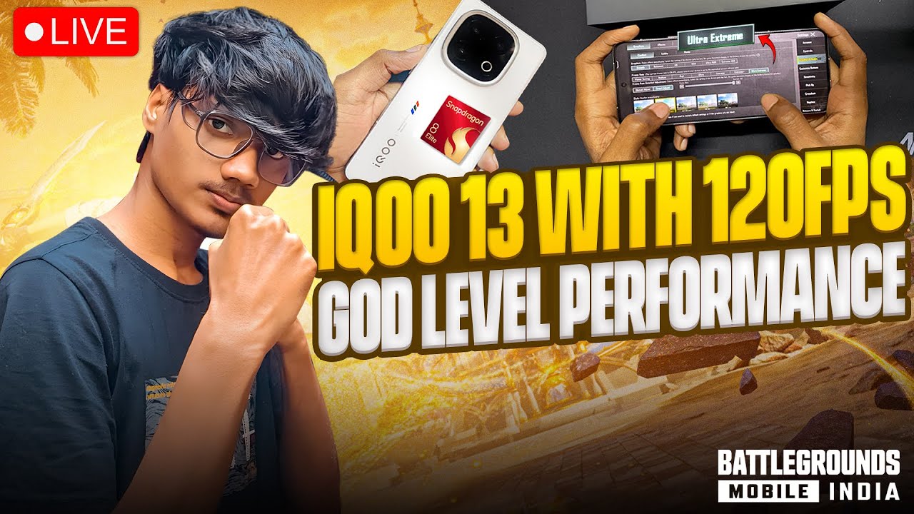IQOO 13 BGMI TEST 120 FPS WITH FPS METER 😲🔥LIVE TEST | PERFORMACE ...