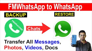 FMWhatsapp To Normal WhatsApp Backup || FM WhatsApp to Normal WhatsApp Chats Transfer 100% screenshot 2