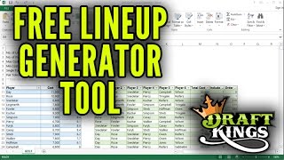 Free DFS Lineup Generator Tool (DraftKings, FanDuel, etc)