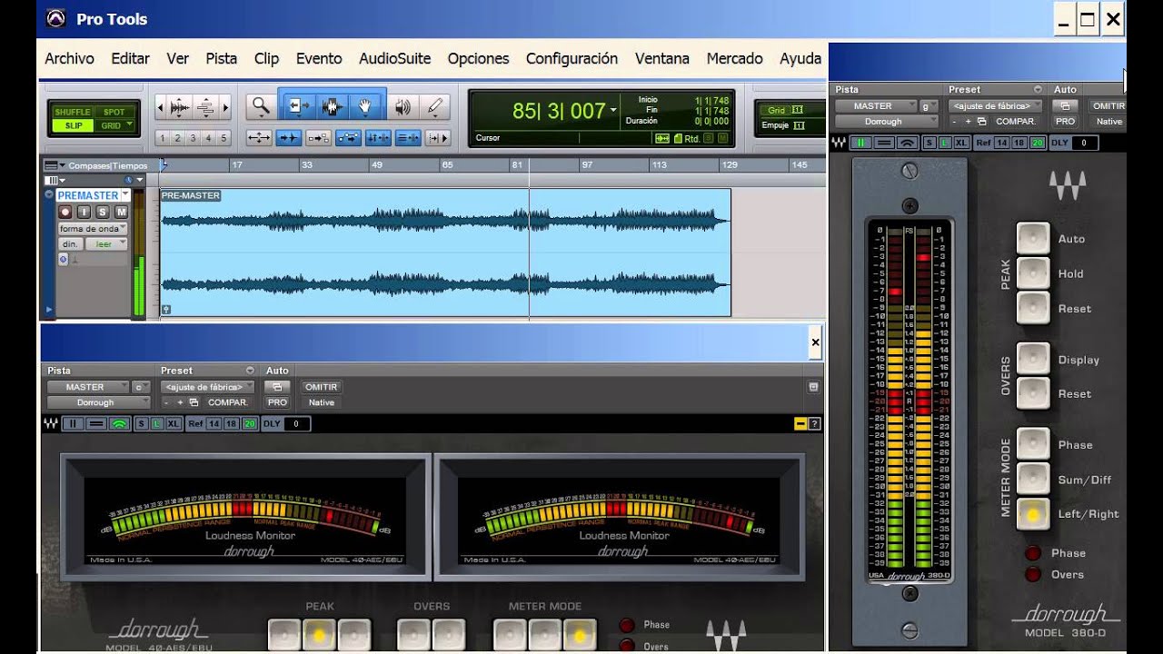 Analizador VST RTAS | Waves Dorrough © | Curso Técnico de Produccion ...