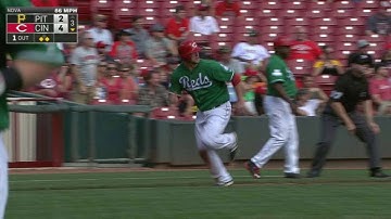 PIT@CIN: Barnhart drives in Schebler with sac fly