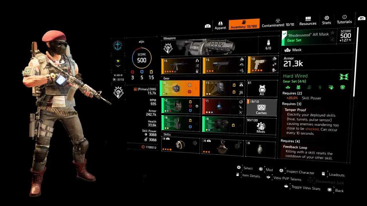DIVISION2|TU6.1|15%/107k ARMOR ON KILL|PERFECT UNBREAKABLE| PERFECT IGNITED| MERCILESS| SPARK |WICK
