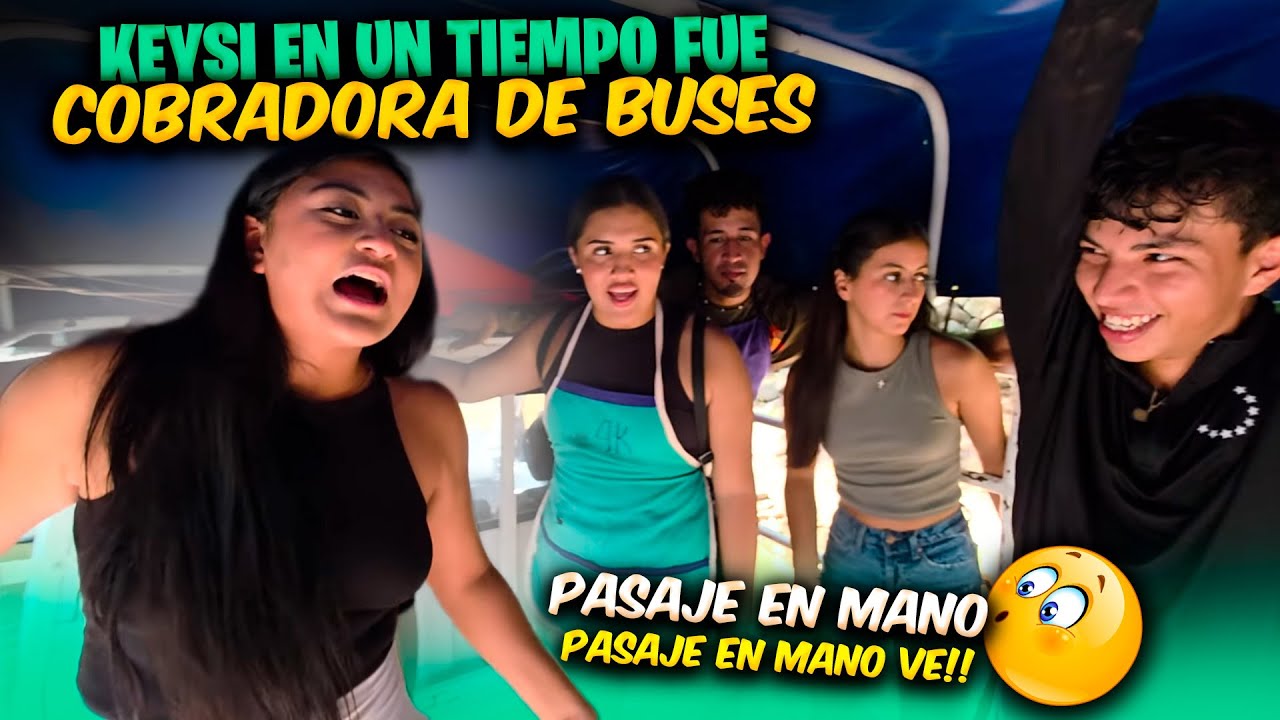 Escuchen que bien le sale a Keysi ser cobradora de buses y camioncitos viajeros