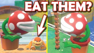 Which enemies can Giant Piranha Plants eat? [Super Mario 3D World + Bowser's Fury modding]