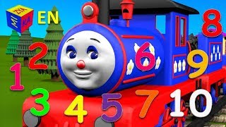 Learn to count to 10 with Choo-Choo Train. Educational cartoon for children (toddlers)