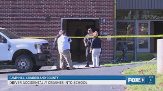 Driver crashed into elementary school serving as polling place
