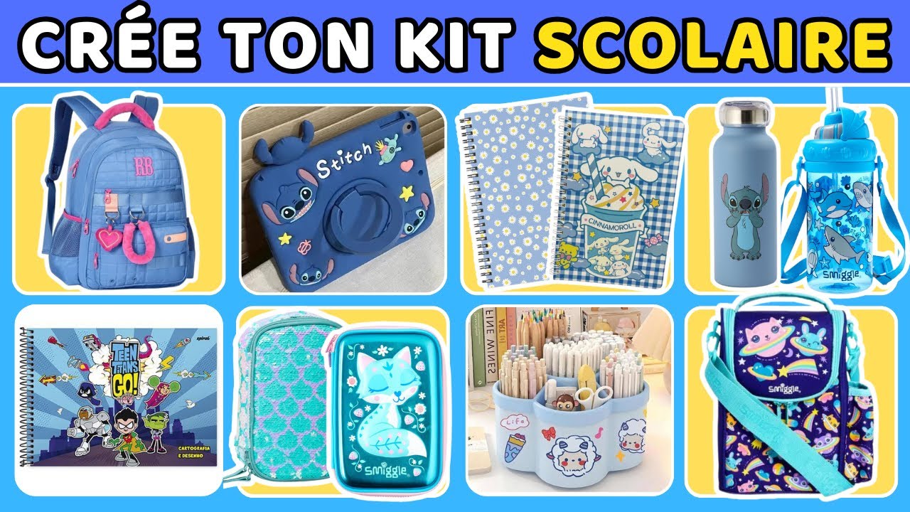 🎒💙 CRÉE LE KIT SCOLAIRE BLEU PARFAIT | MAGIC CHOICE QUIZ 💙🎒
