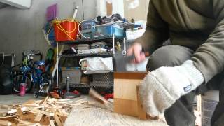FISKARS X 15 in action, Splitting Kindling Firewood. by charles toth 2,697 views 10 years ago 1 minute, 10 seconds