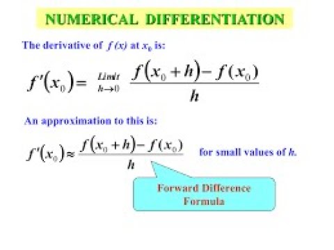 Numerical differentiation by