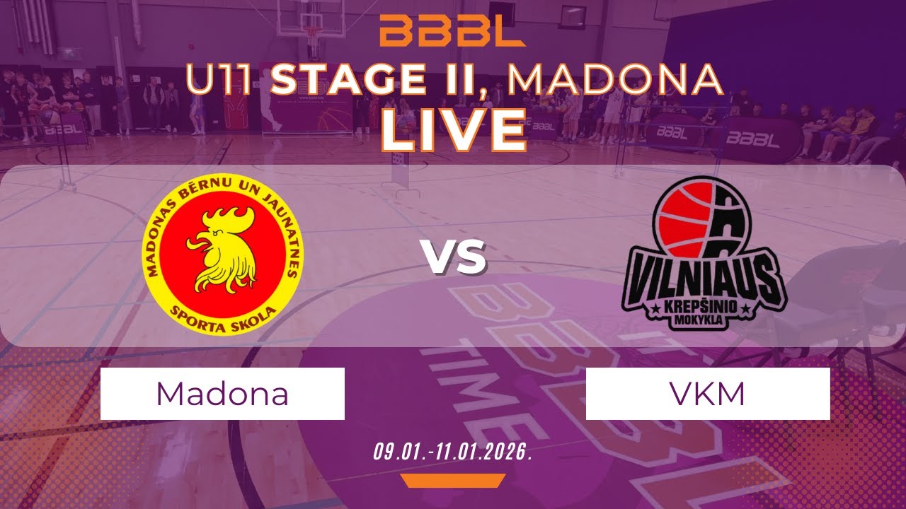 Madonas BJSS 2015 vs Vilniaus krepšinio mokykla 2015 | BBBL Boys U11 | Stage II