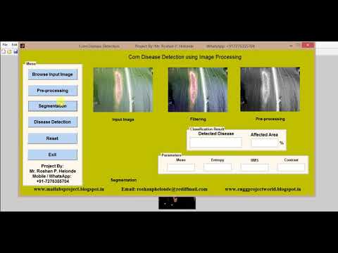 Matlab code for Corn Disease Detection using image processing