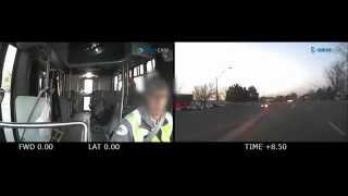 Bus Distracted Driving Swerve