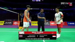 [BWF] MS1 - Group C｜A. S. GINTING (INA) vs P. TEERARATSAKUL (THA) H/L | Thomas Cup Finals 2024 screenshot 4