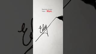 How to make a signature design letter "E" #signature