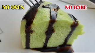 HOW TO MAKE CONDENSED MILK CAKE | BUKO PANDAN FLAVOR CAKE RECIPE | NO OVEN CAKE RECIPE