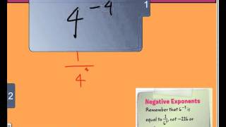 1.5 Negative Exponents - Examples 1 & 2