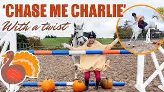 'CHASE ME CHARLIE' Equestrian Thanksgiving style ~ WIN a jump