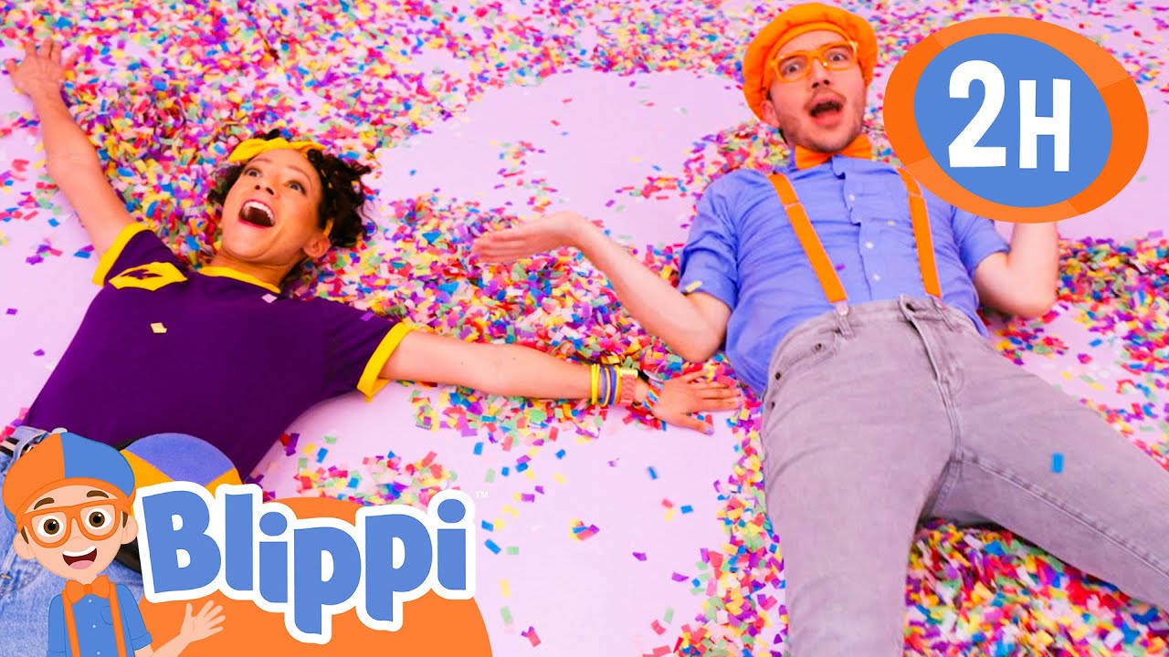 Blippi and Meekah Make Colorful Confetti Angels 🎉 Blippi Educational Kids Videos | After School