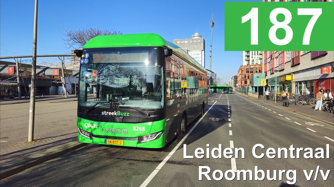 Qbuzz lijn 187: Leiden Centraal Station - Roomburg v/v | Qbuzz ZHN | Qbuzz 8268 | 2025