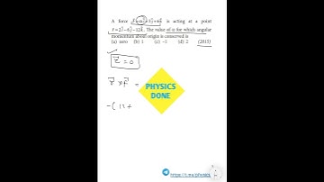 ROTATIONAL MOTION | TORQUE | SYSTEM OF PARTICLES | PHYSICS MCQS #ytshorts #shorts #JEE #NEET #PYQS