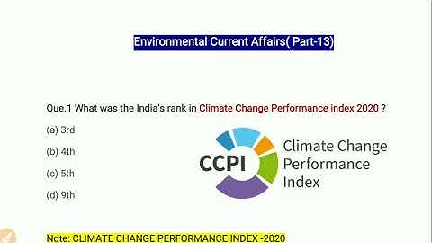 Environmental Current Affairs (Part-13)