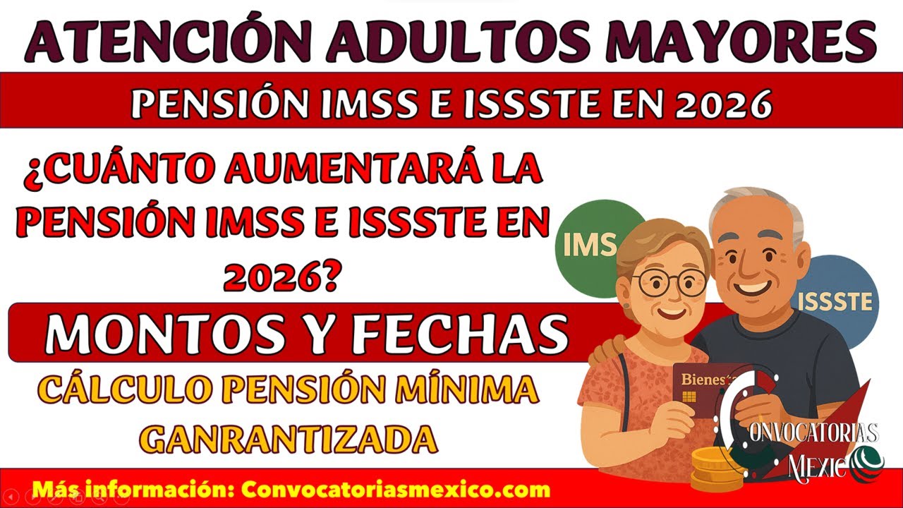 💥📈 AUMENTO HISTÓRICO PENSIONES 2026 🚨 IMSS E ISSSTE SUBEN COMO NUNCA 💳🔥 ...
