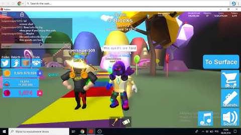 Completing quests in candy land part 6 (Mining simulator)