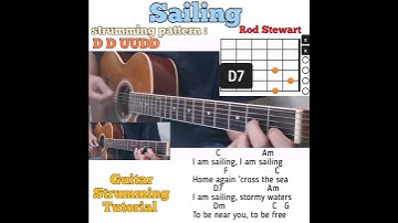 Thumbnail of Sailing - Rod Stewart guitar chords w/ lyrics & strumming tutorial