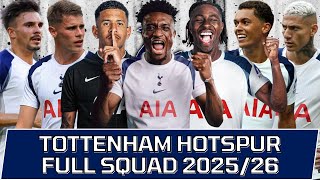 Tottenham Hotspur Full Squad Season 202526 Tottenham Squad Update With Transfer Rumors
