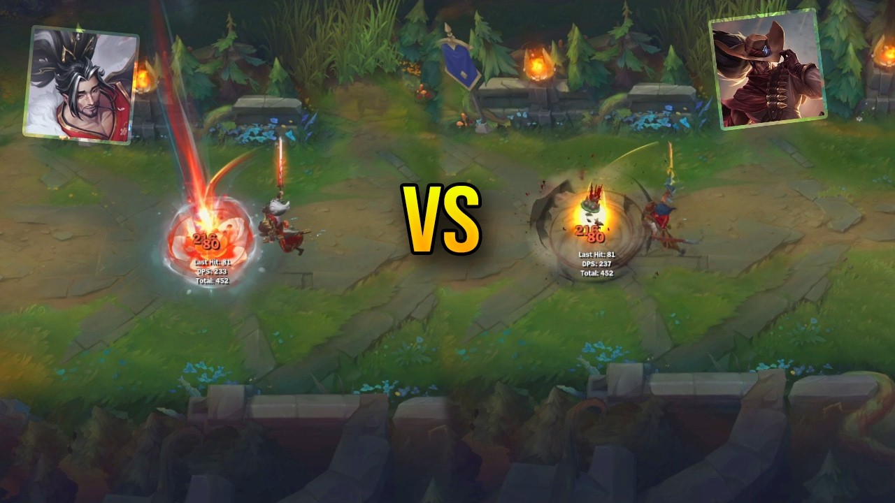 Сравнение скинов Ясуо «Лепестки весны» и Ясуо «Полдень» — League of Legends