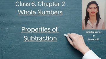 What are the 4 properties of subtraction for whole numbers ?