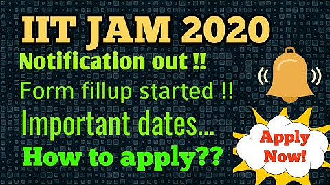 IIT JAM 2020 || How to fill application form?