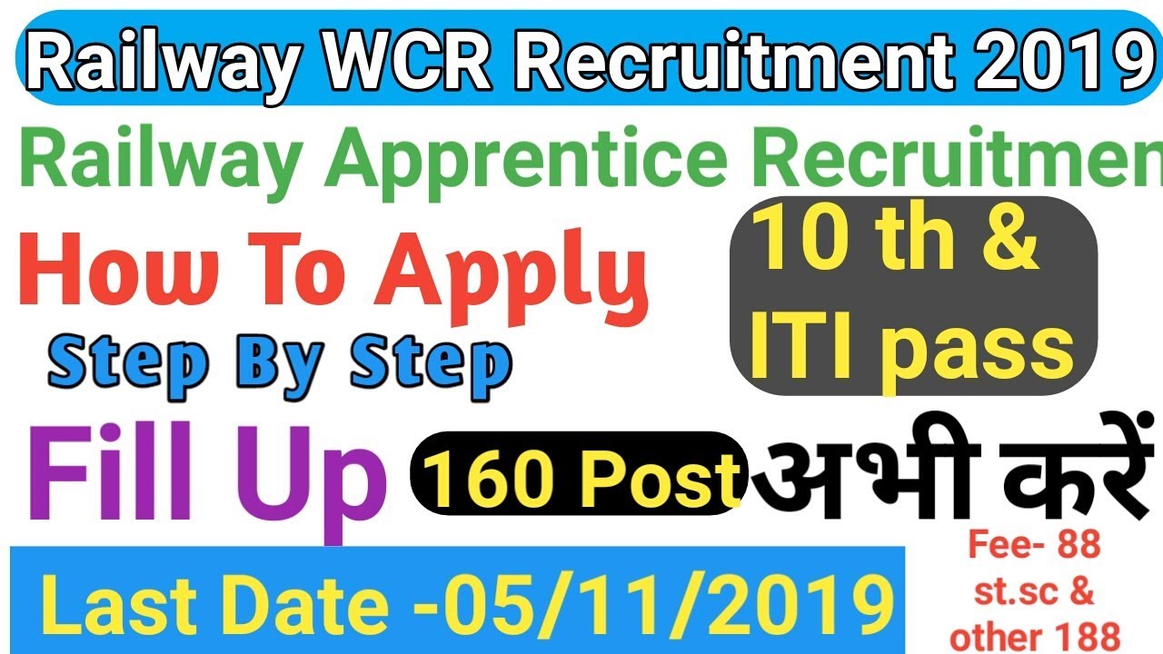 railway WCR apprentice kota vacancy 2019,10th+ITI
