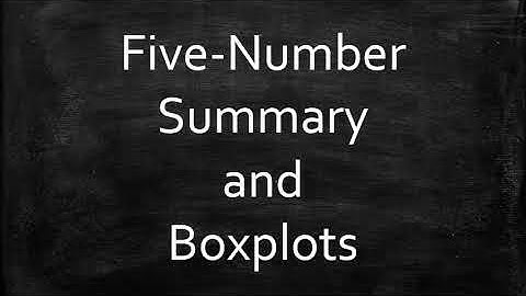 Five-Number Summaries and Boxplots