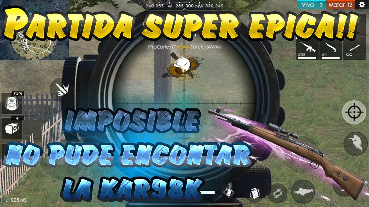 MUY DIFICIL ENCONTRAR LA NUEVA ARMA KAR98K!! - Free Fire Battlegrounds