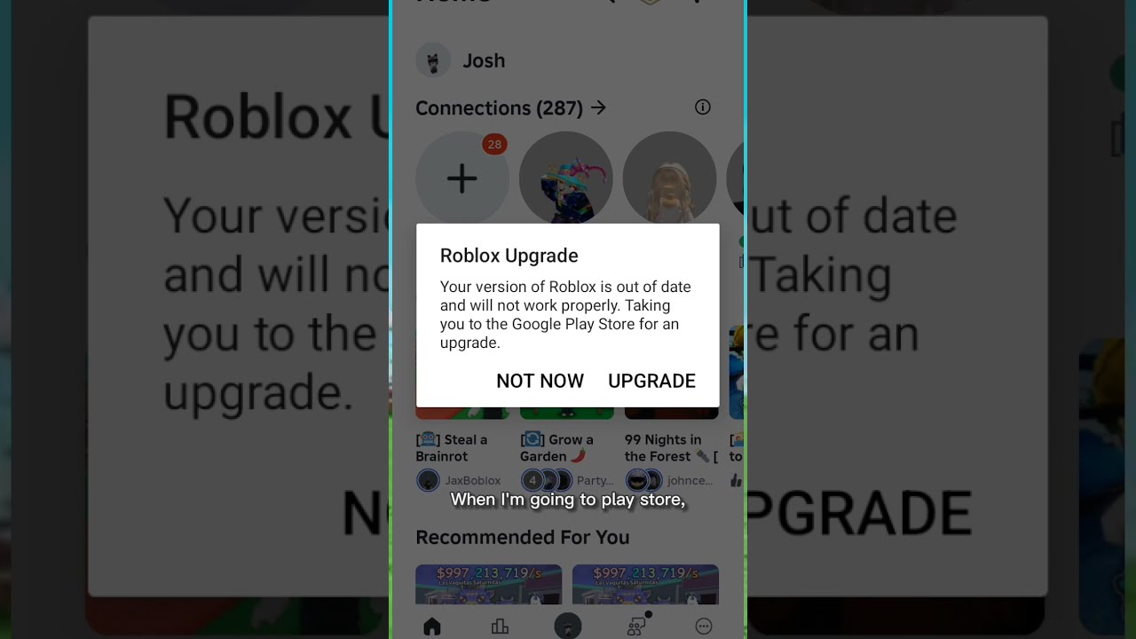 Your Version Of Roblox Is Out Date And Will Not Work Properly This A Bug Or Something 