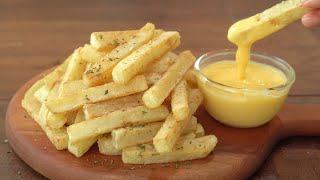 도톰한 감자튀김과 치즈소스      바삭한 감자튀김 만들기      감자요리      Fried Potatoes and cheese sauce      French Fries