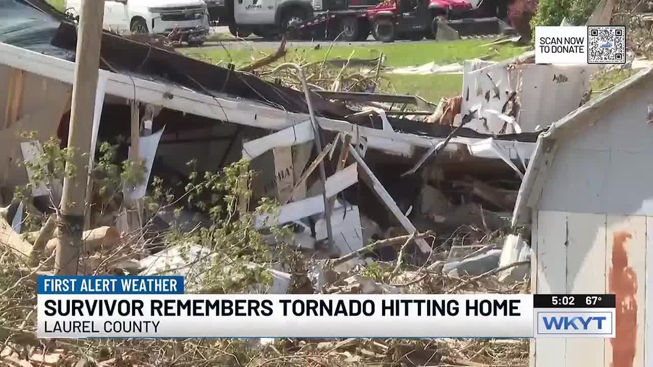 Man survives inside trailer thrown by tornado - YouTube