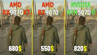 Test RX 9070 XT vs RX 9070 vs RTX 5070 Ti Test in 10 GAMES Native - RT - DLSS/FSR