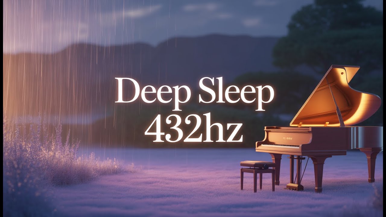 Calm Piano Music 432Hz 🌧️ Rain Sounds for Deep Sleep, Relaxation & Study