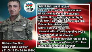 Şəhid Səlimli Bakıxan. Şəki Rayonu Əliyar Kəndi1