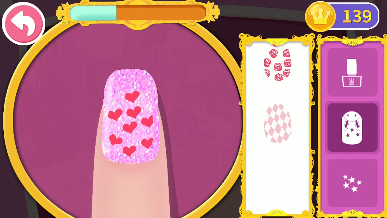 Princess Makeup Snow Ball....nail art.kids game